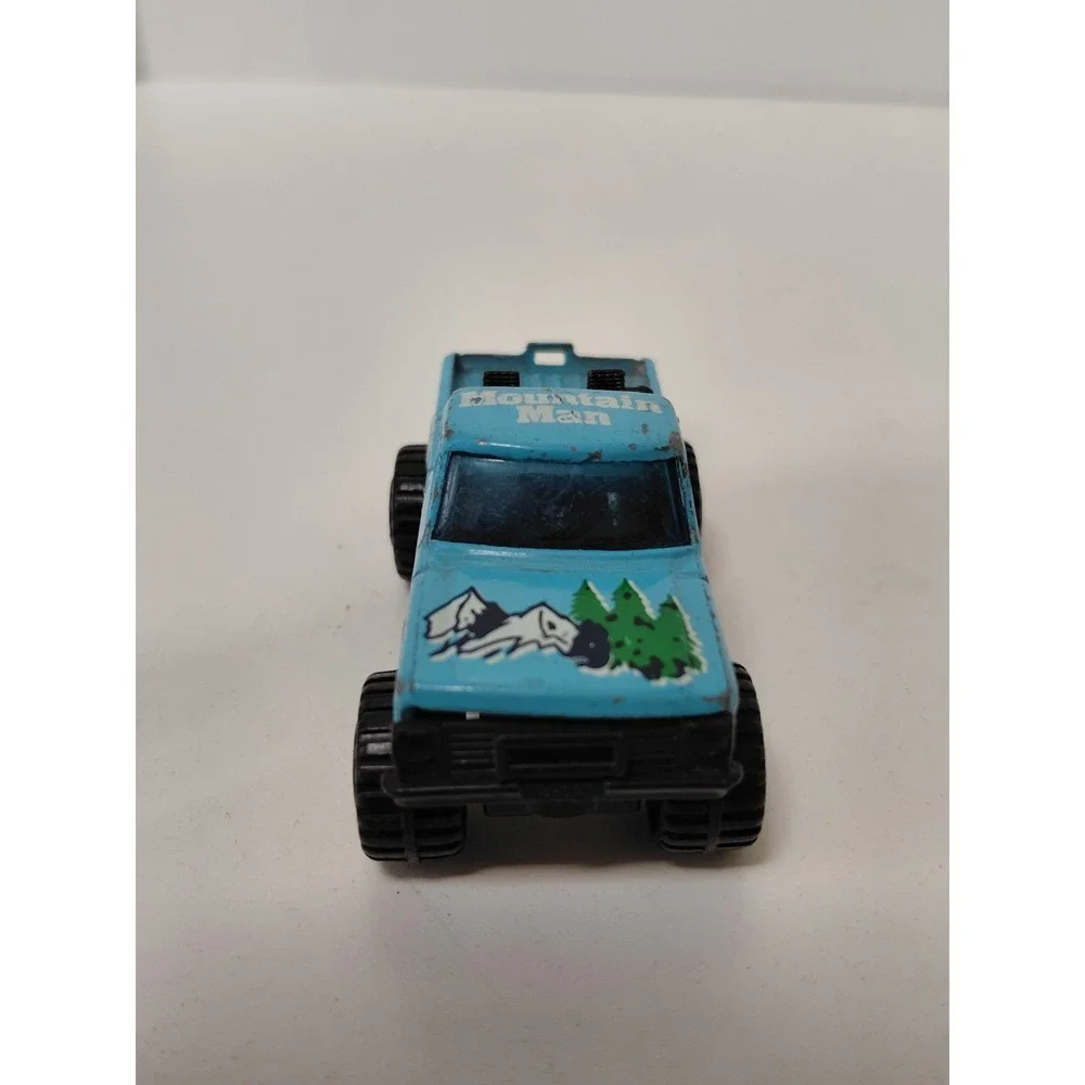 Vintage 1981 Matchbox Mini Pick Up Truck Mountain Man Blue Diecast